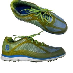 Footjoy FJ Green & Blue Empower Womens Golf Shoes 8 Athletic Casual Lace Up
